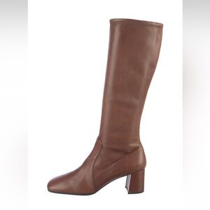 Brown Leather Knee-High Boots